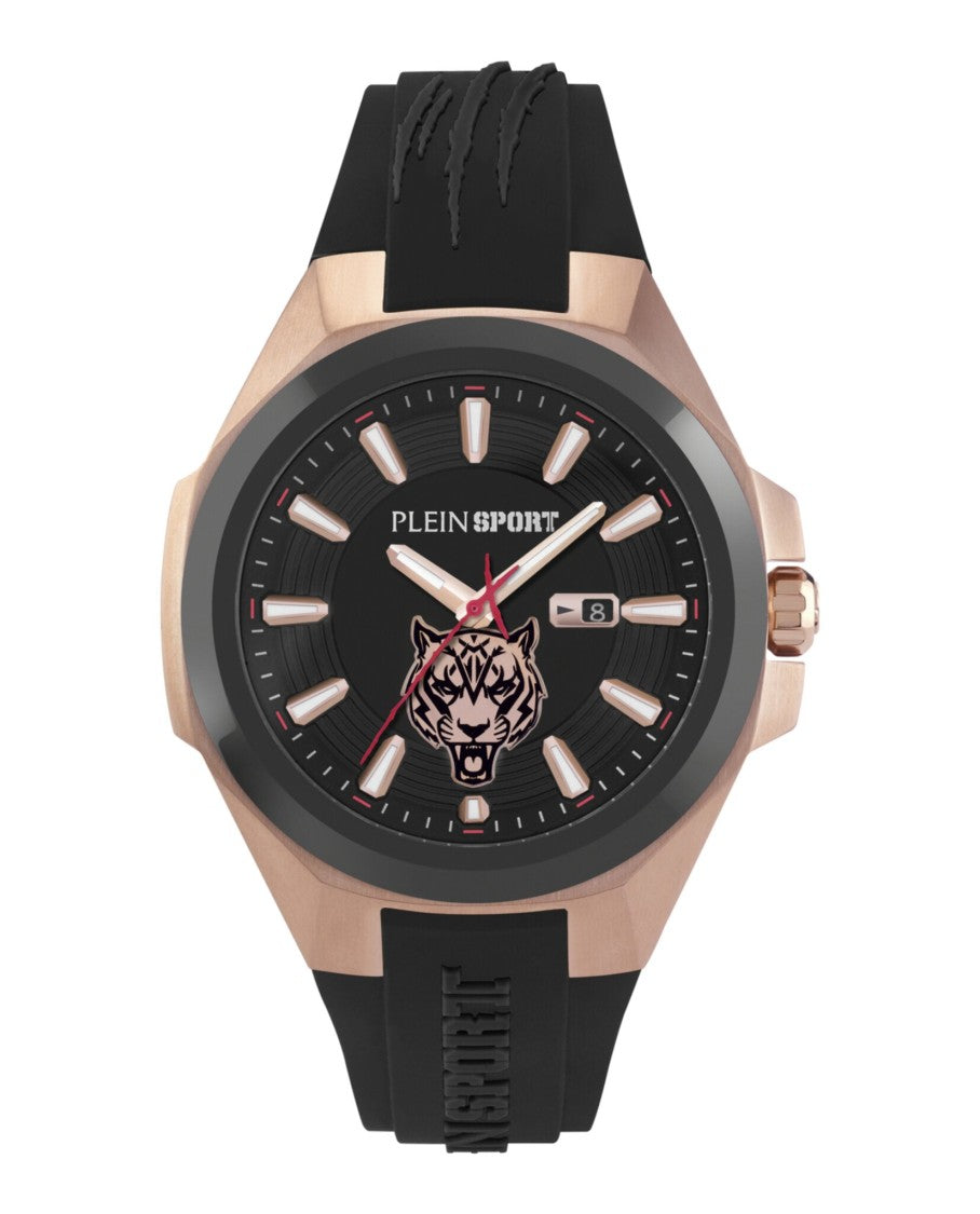 47Mm Tigermaster Silicone Watch With Rose Gold Case