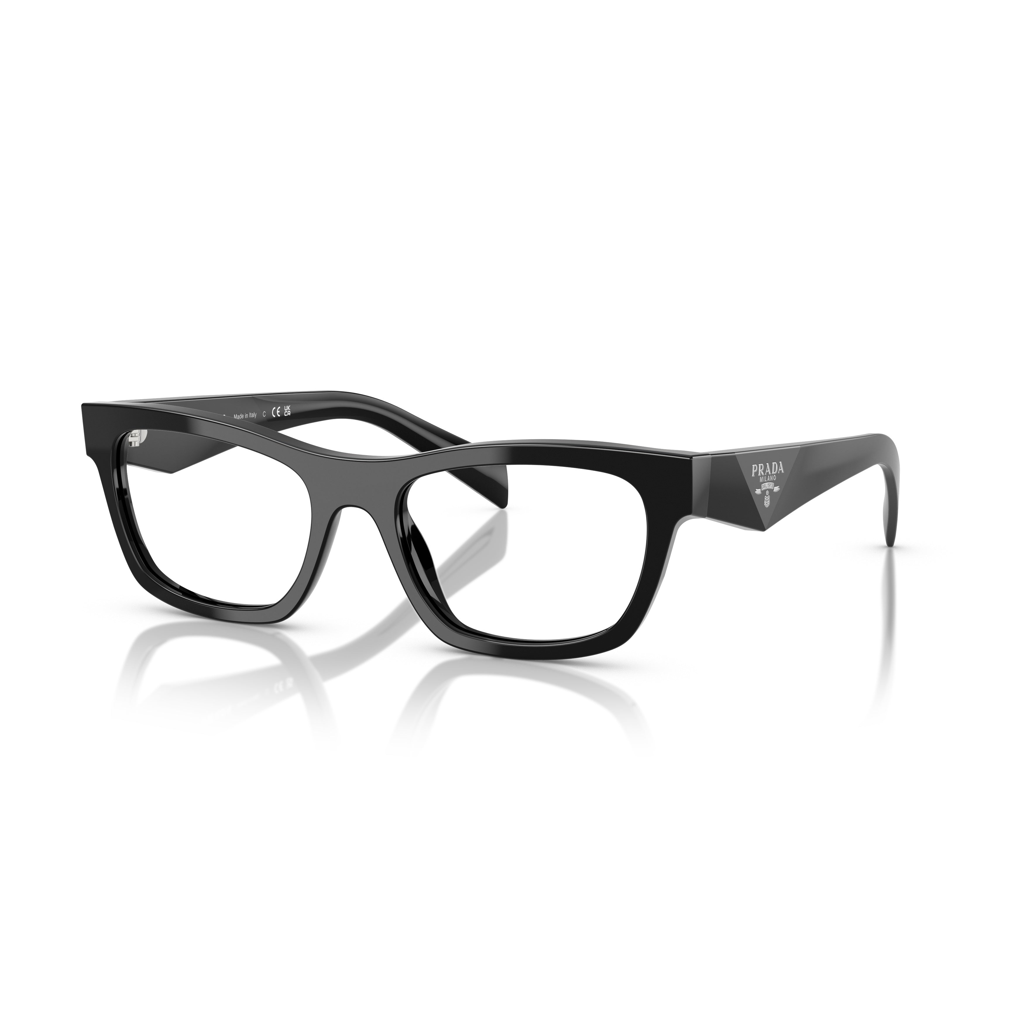 0pr B01v Rectangular Black Acetate Eyeglasses