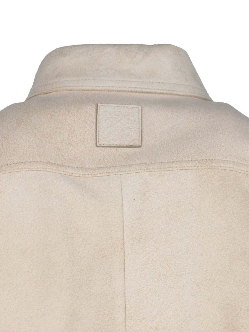 "Anagram" Shirt Jacket Beige