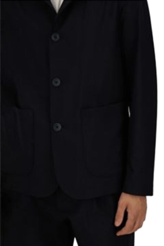 Navy Stretch Wool Jacket