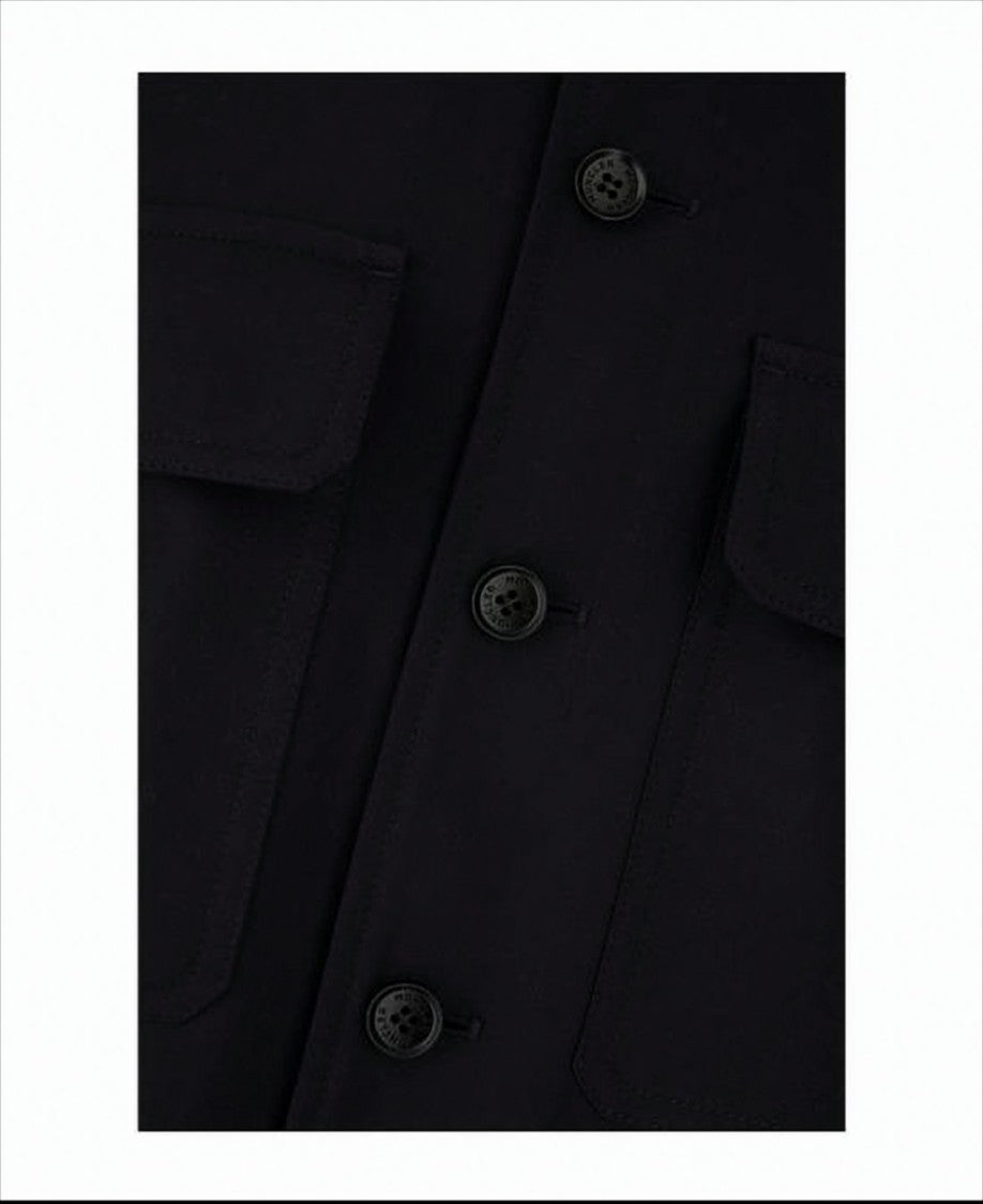 Long-Sleeve Casual Shirt with Structured Collar