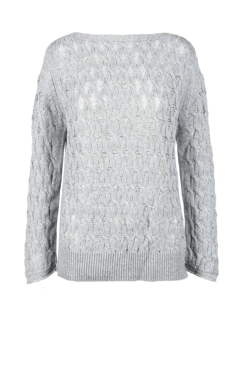 Cashmere Wool Sweater - Light Grey