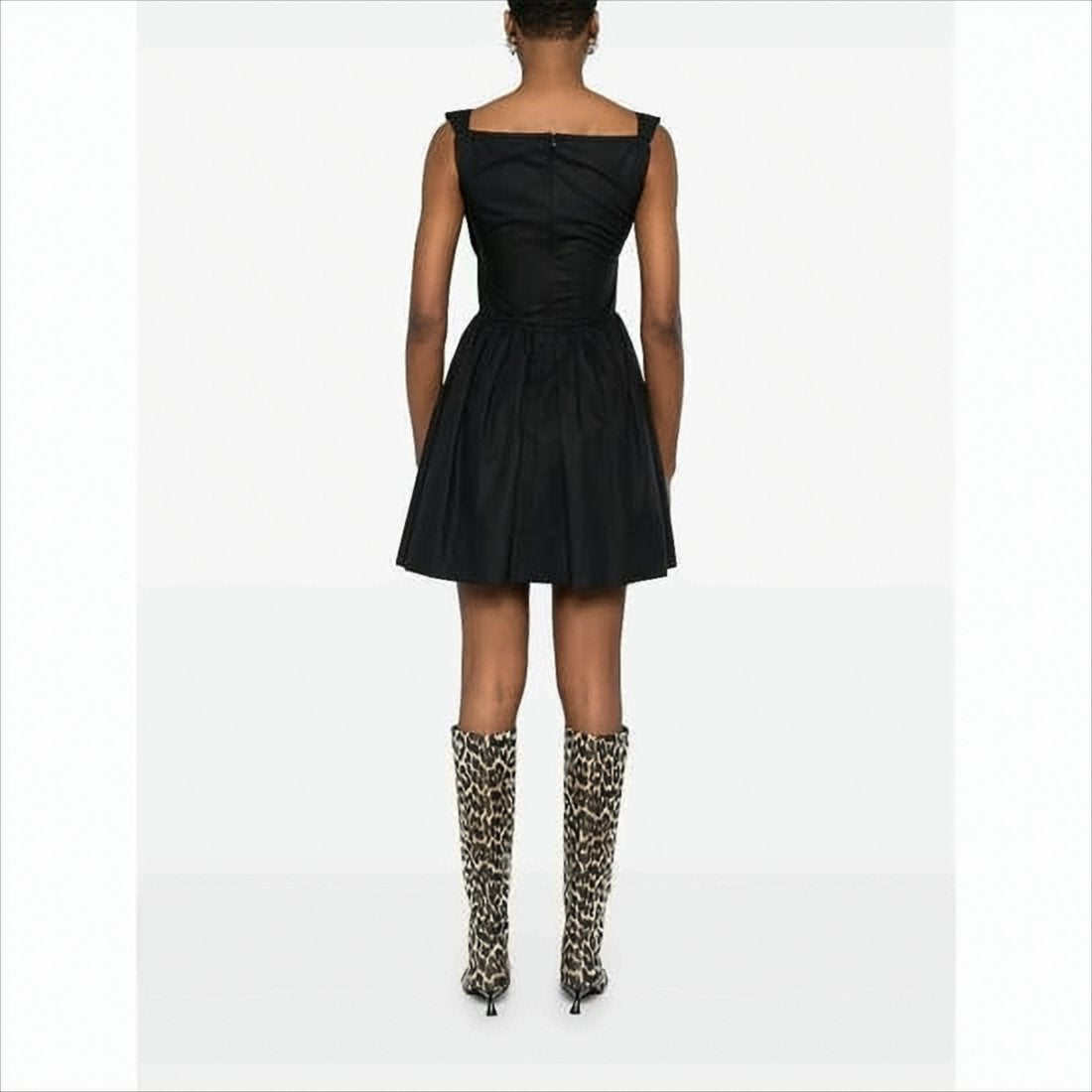 Draped Neckline Mini Dress