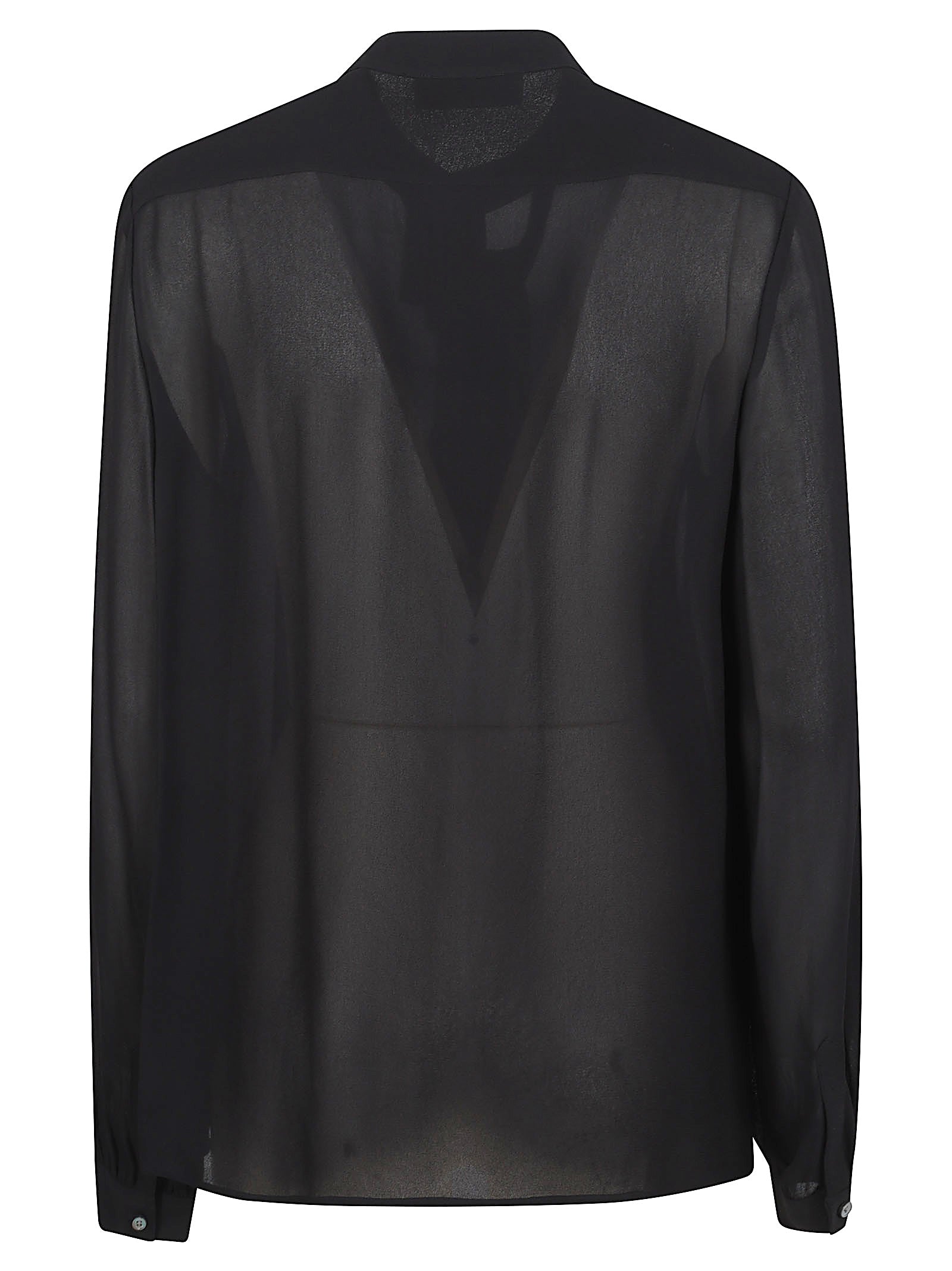 Sheer Georgette Blouse with Bow Detail