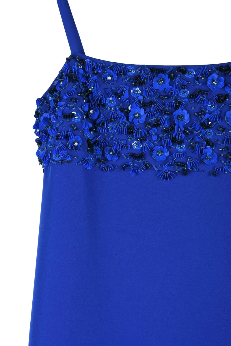 Longuette Sheath Dress - Royal Blue