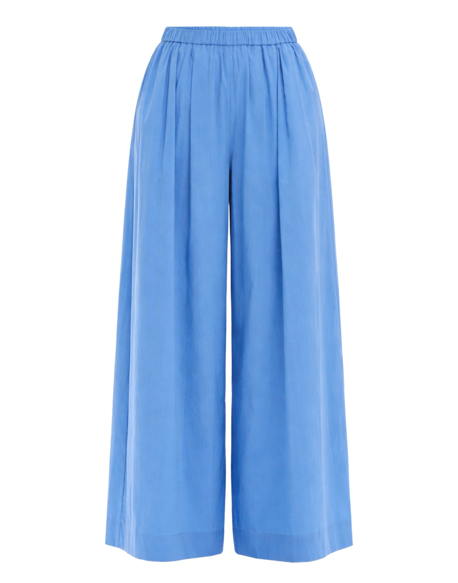Wide Leg Cotton Blue Women’s Pants