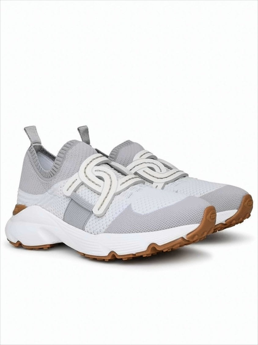 Light Grey Knit Sneakers with Sock-Like Fit
