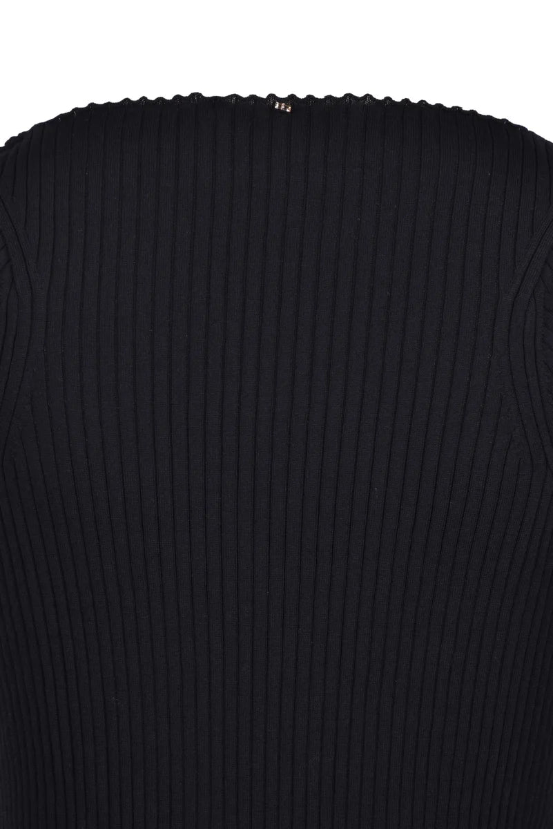 Ribbed Knit Top - Black