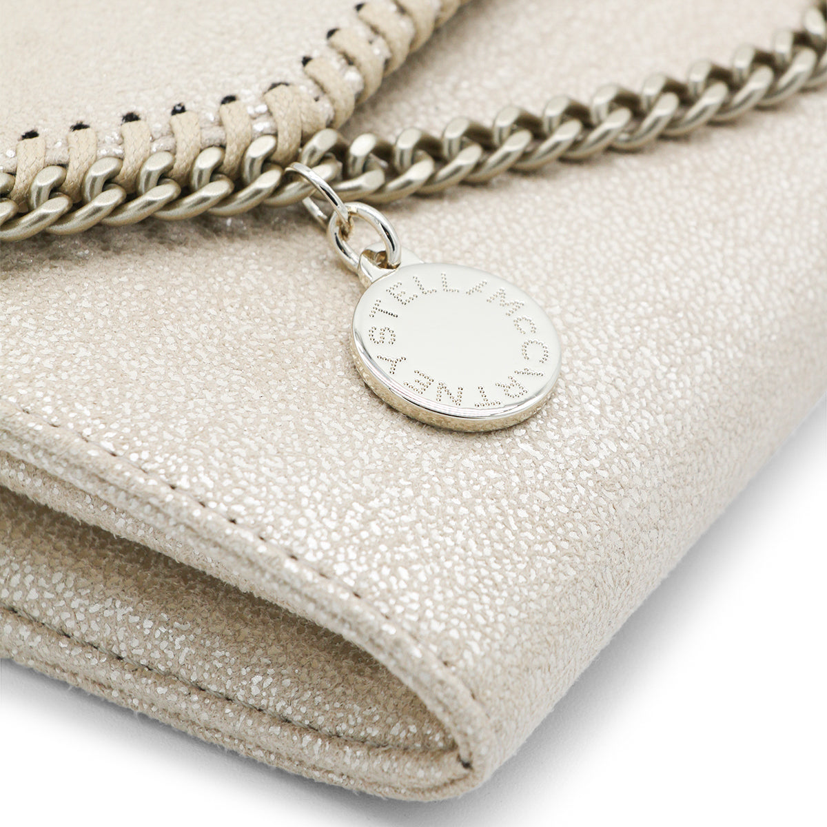 Gold Faux Leather Continental Wallet Crossbody Bag