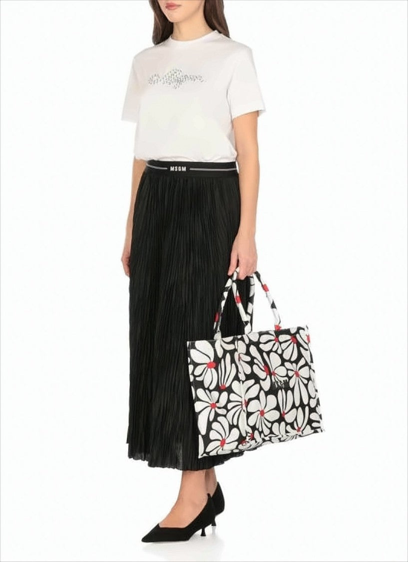 Relaxed-Fit White Cotton T-Shirt with Embroidered Logo
