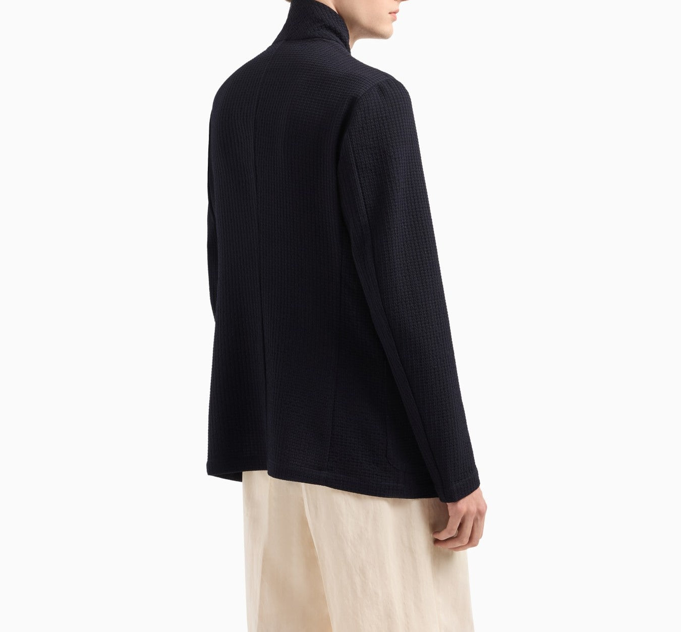 Embossed Motif Black Jacket