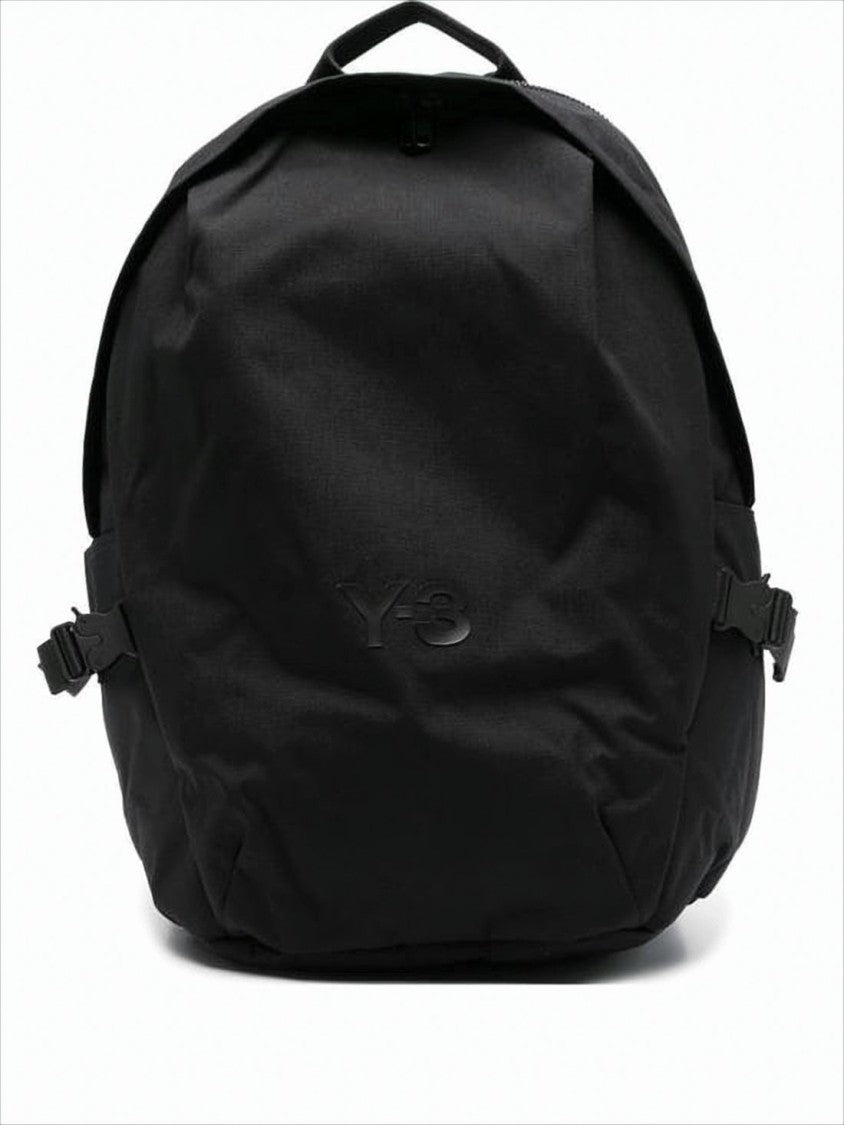 Black Polyamide Minimalist Backpack with Padded Straps