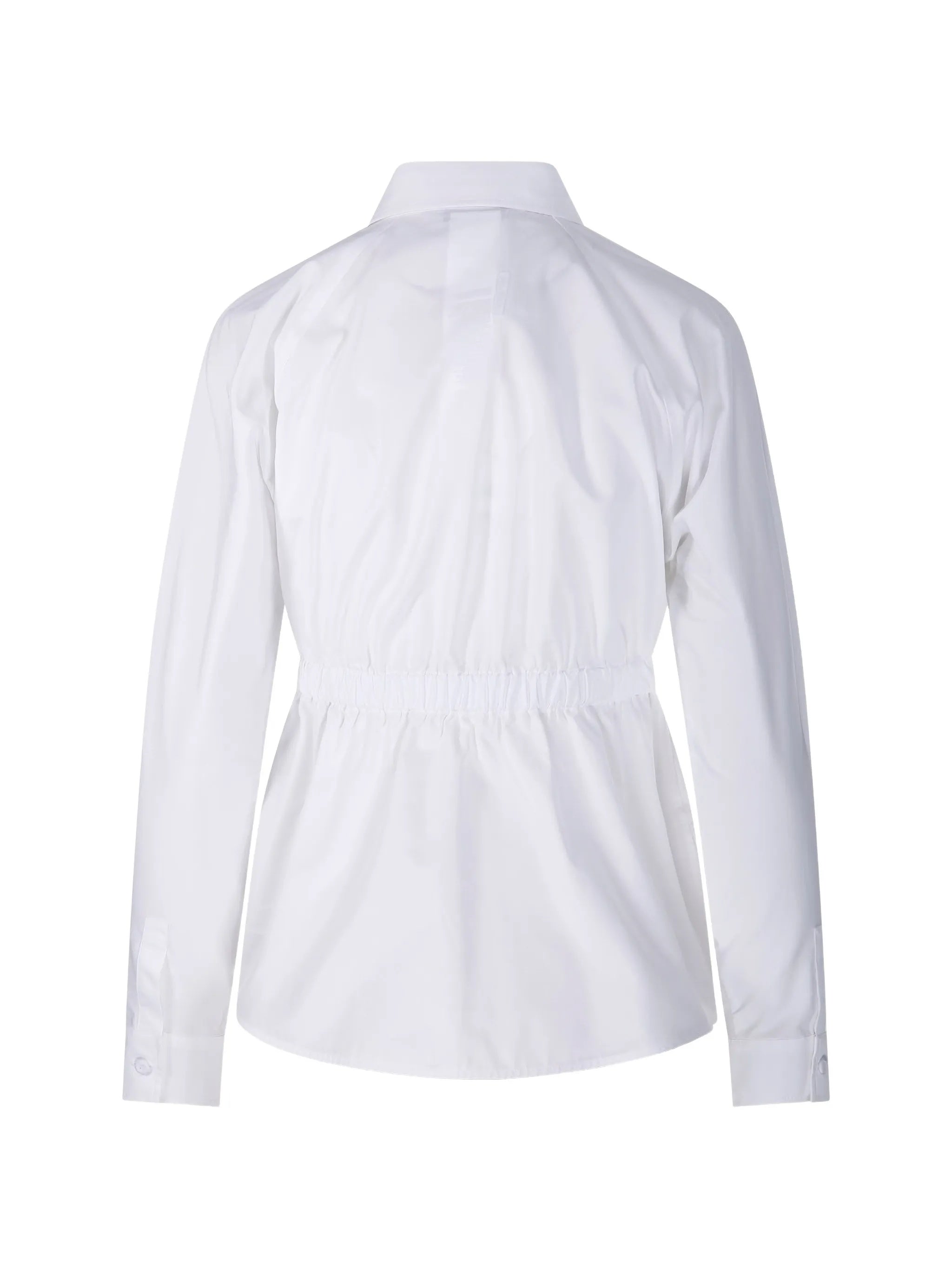 White Tazzina Long-Sleeve Cotton Shirt