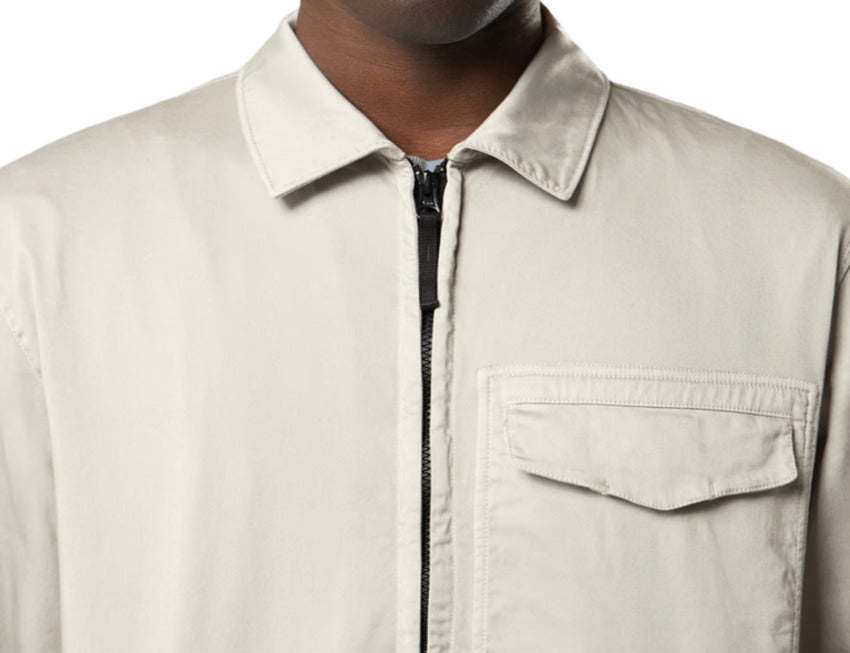 Cotton Satin Stretch Overshirt