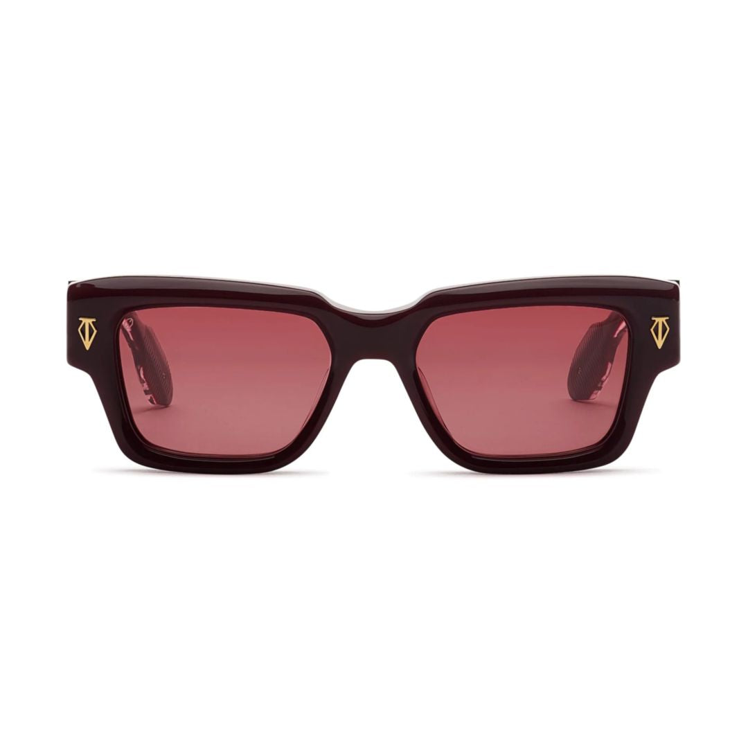 Tirreno Burgundy Acetate Sunglasses with Gold-tone Accents