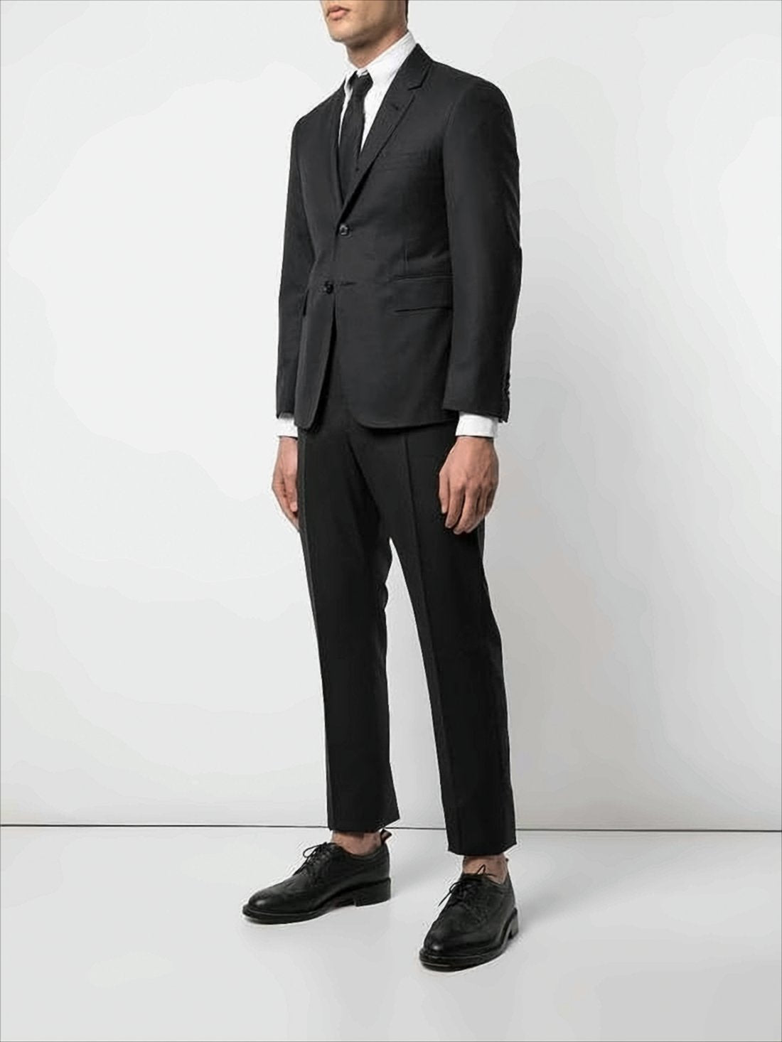 Tailored Black Suit Set with Fitted Blazer