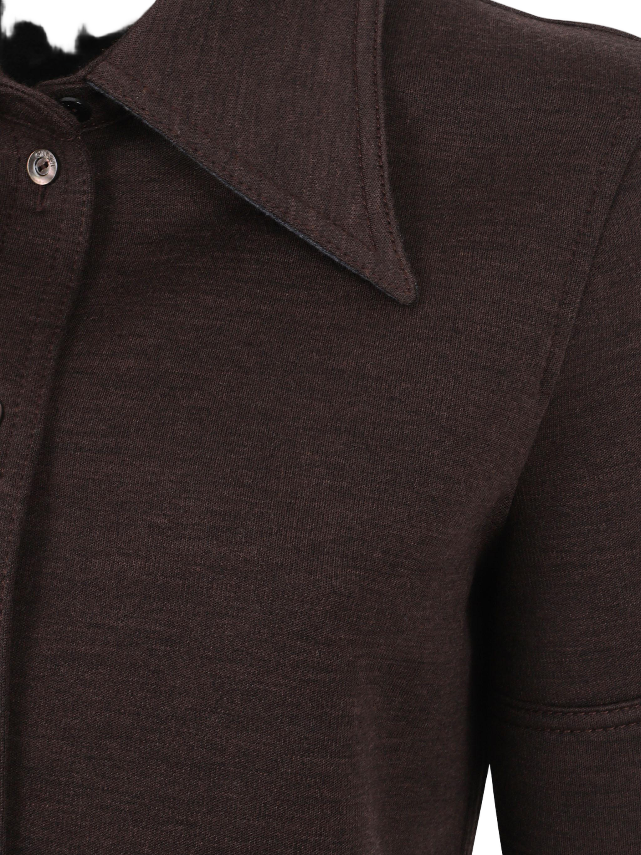 Pointed Collar Gucci Shirt With Short Sleeves