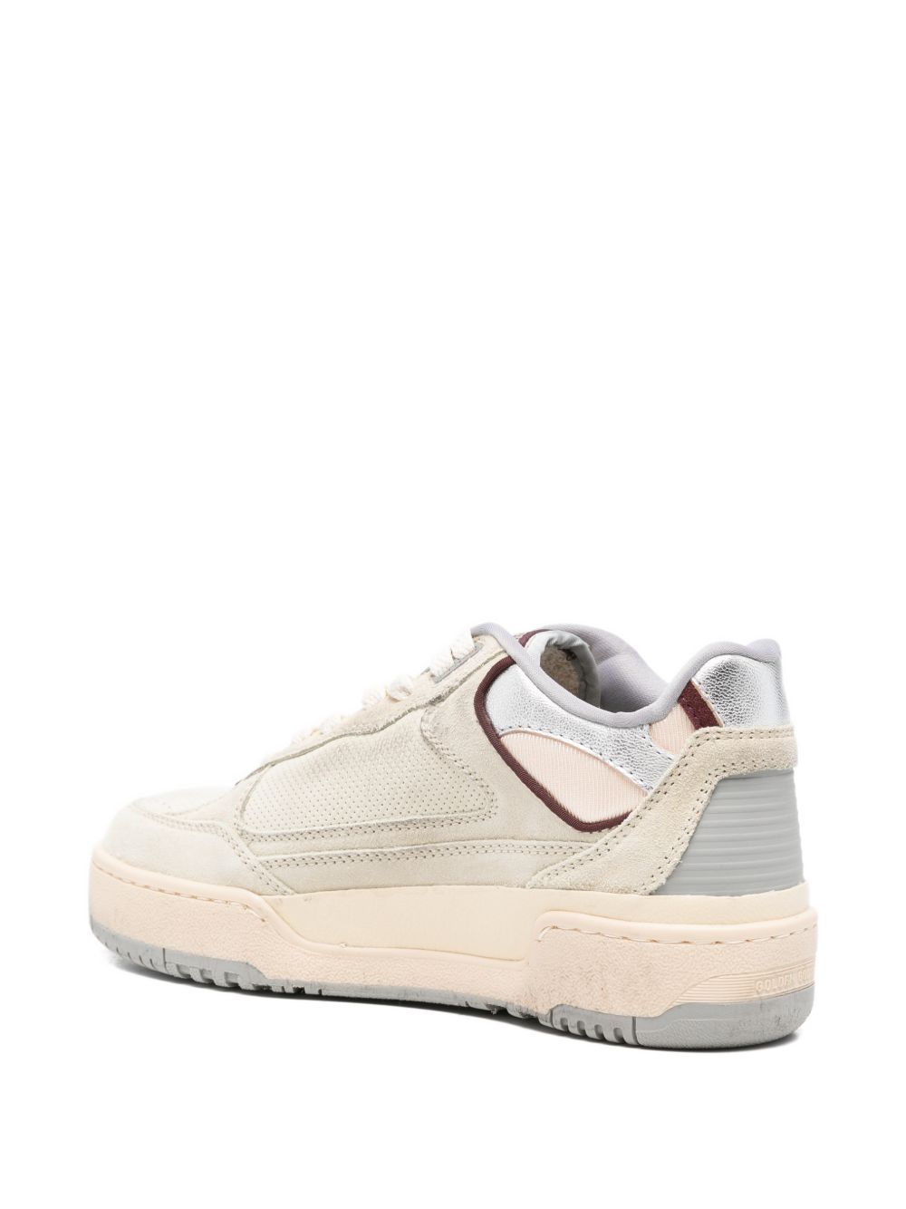 Low-Top Sneakers with Silk and Nylon Finish