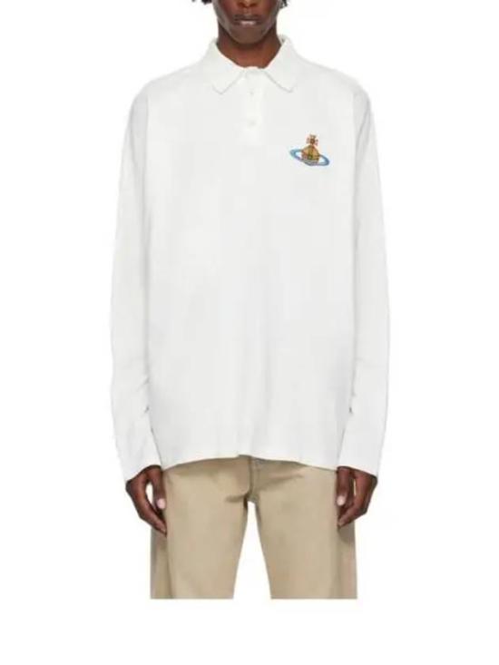 Long-Sleeve Polo Shirt with Classic Collar
