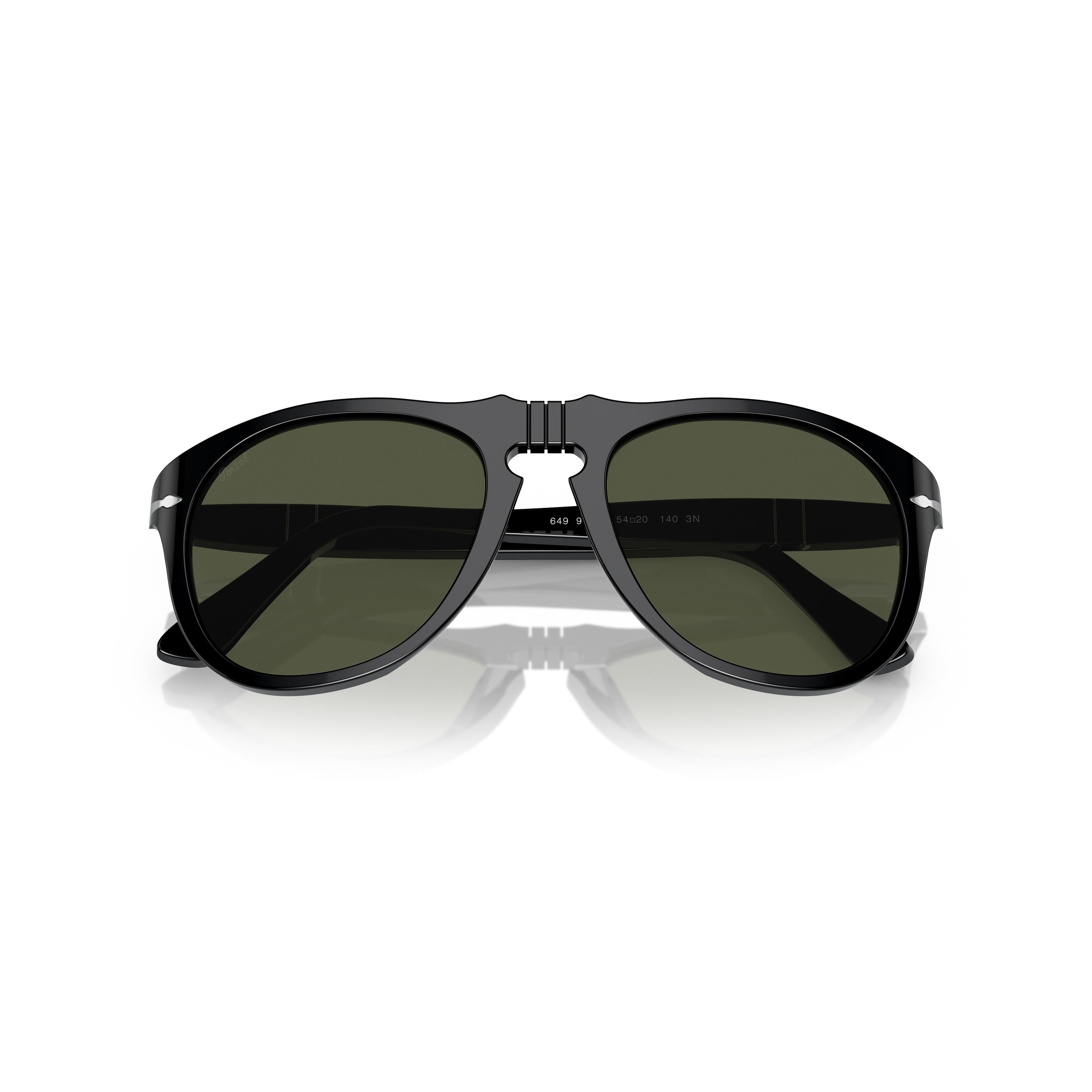 0po0649 Aviator Sunglasses with Double Bridge and Silver Accents