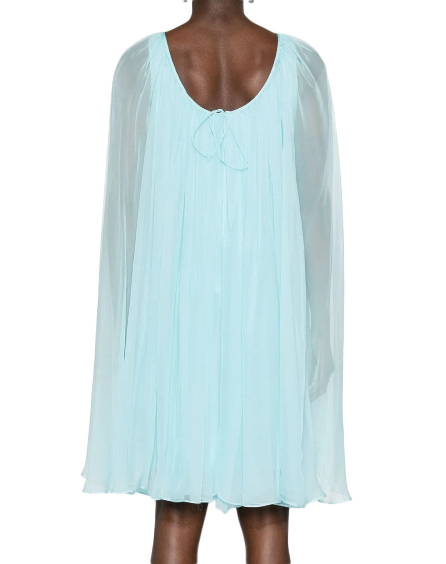 Ethereal Flowing Dress With Gathered Neckline