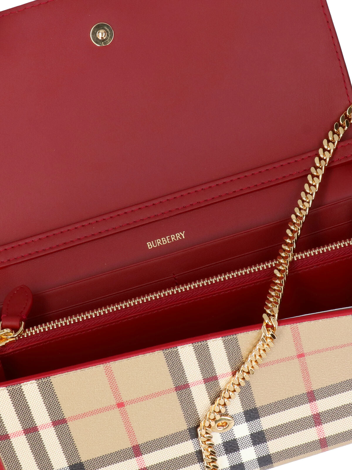 Compact Beige Wallet With Snap Closure And Minimalist Design