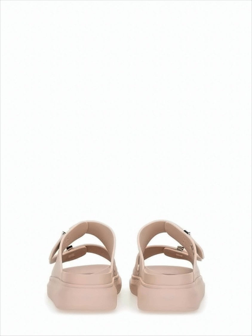 Minimalist Rubber Mules with Adjustable Straps