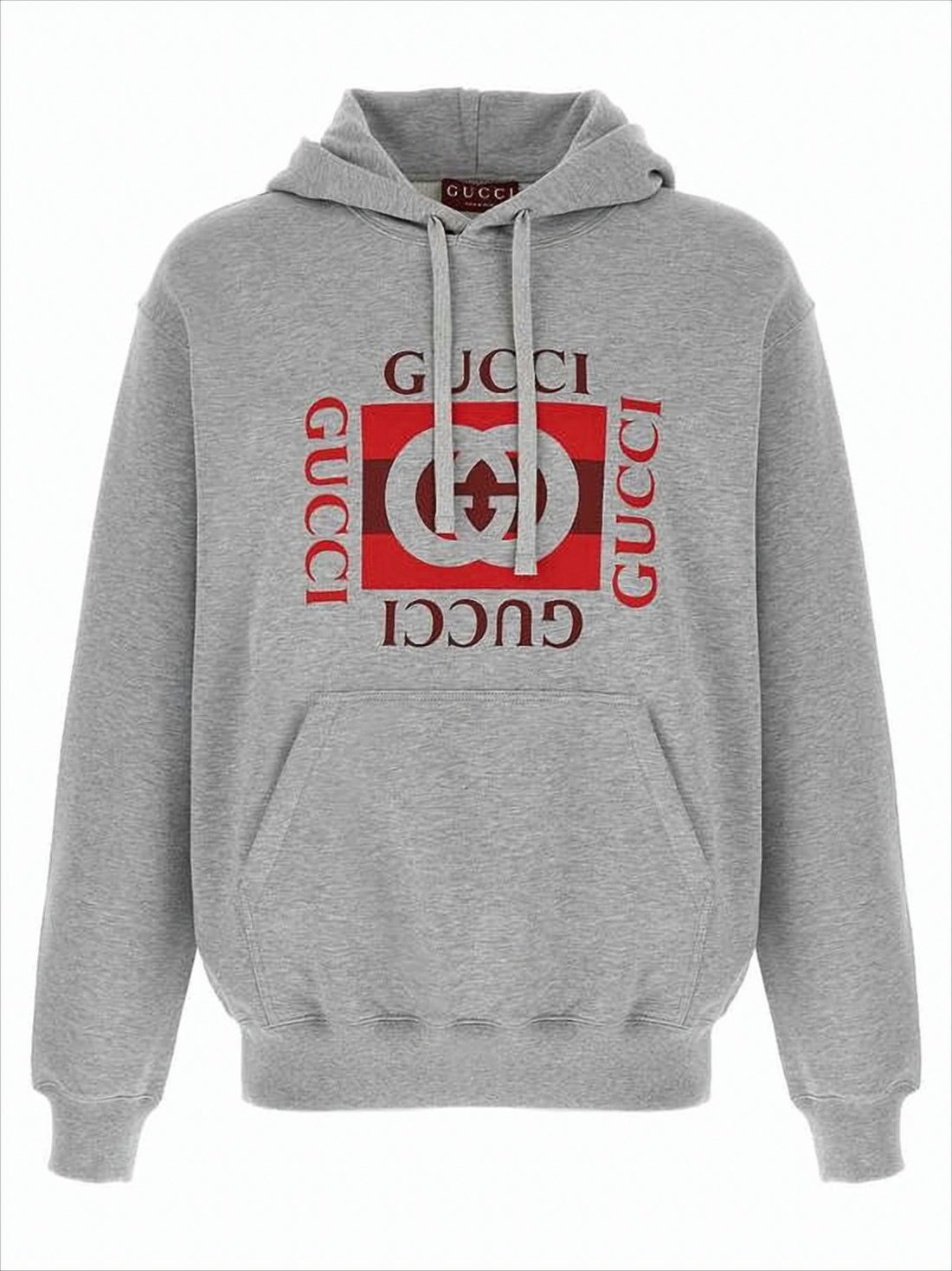 Heather Grey Cotton Jersey Hooded Sweatshirt