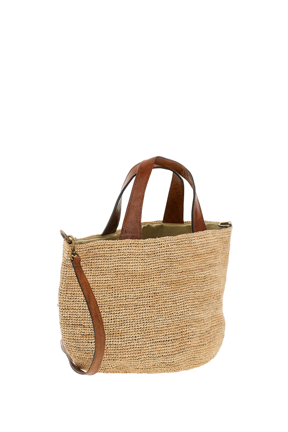 Beige Mirozy Raffia Bag