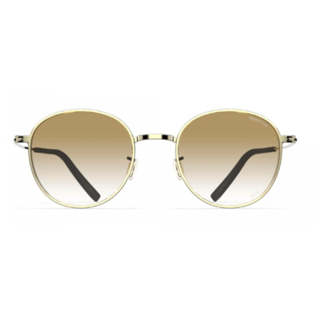 Bf1036 Pasadena Gradient Brown Tinted Round Frame Sunglasses in Beta Titanium Alloy
