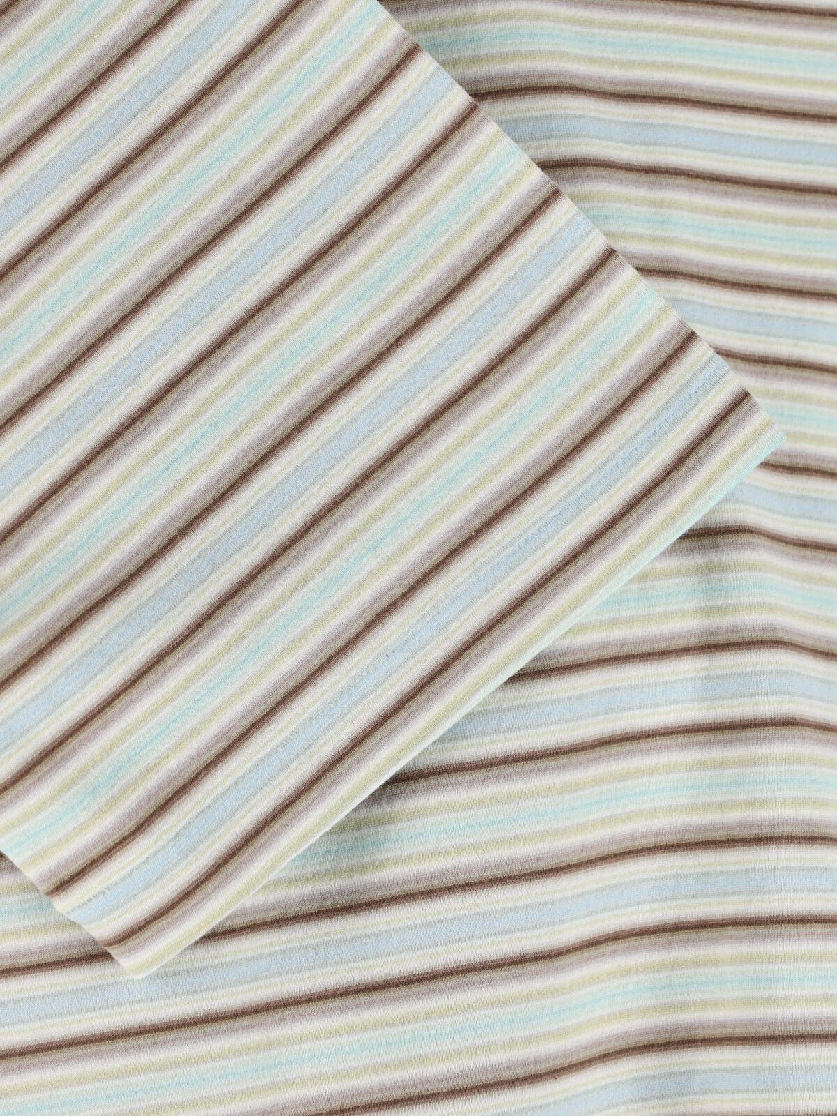 Multicolor Gradient Stripe Cotton T-Shirt