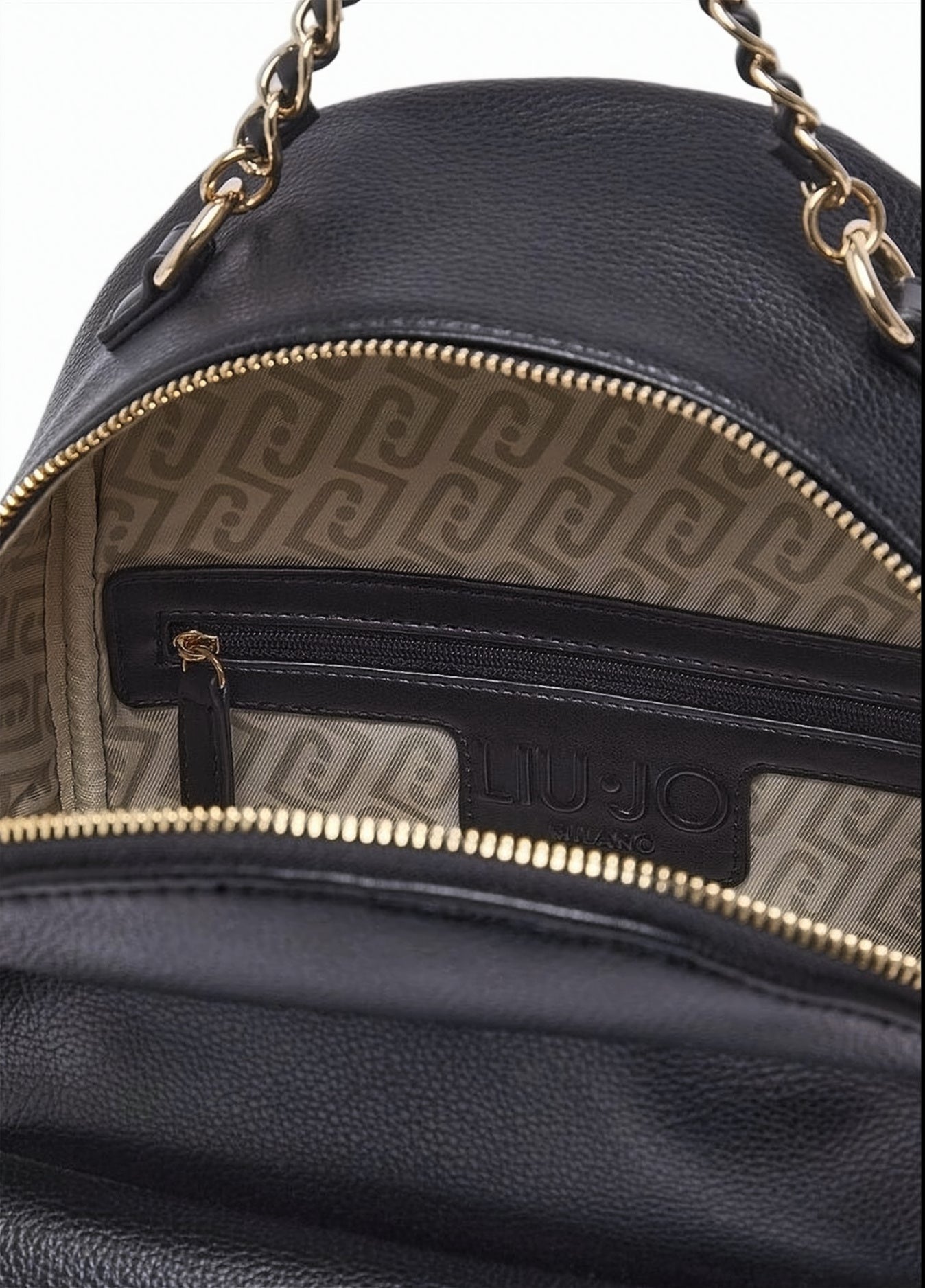 Drummed Print Chain Backpack