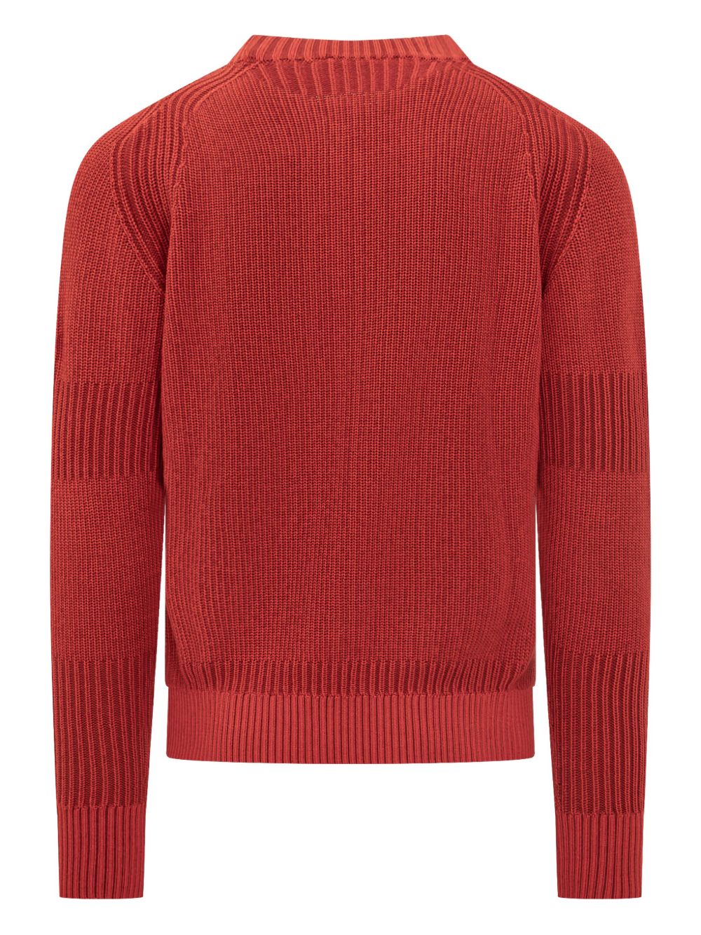Medium Red Ribbed Knit Sweater