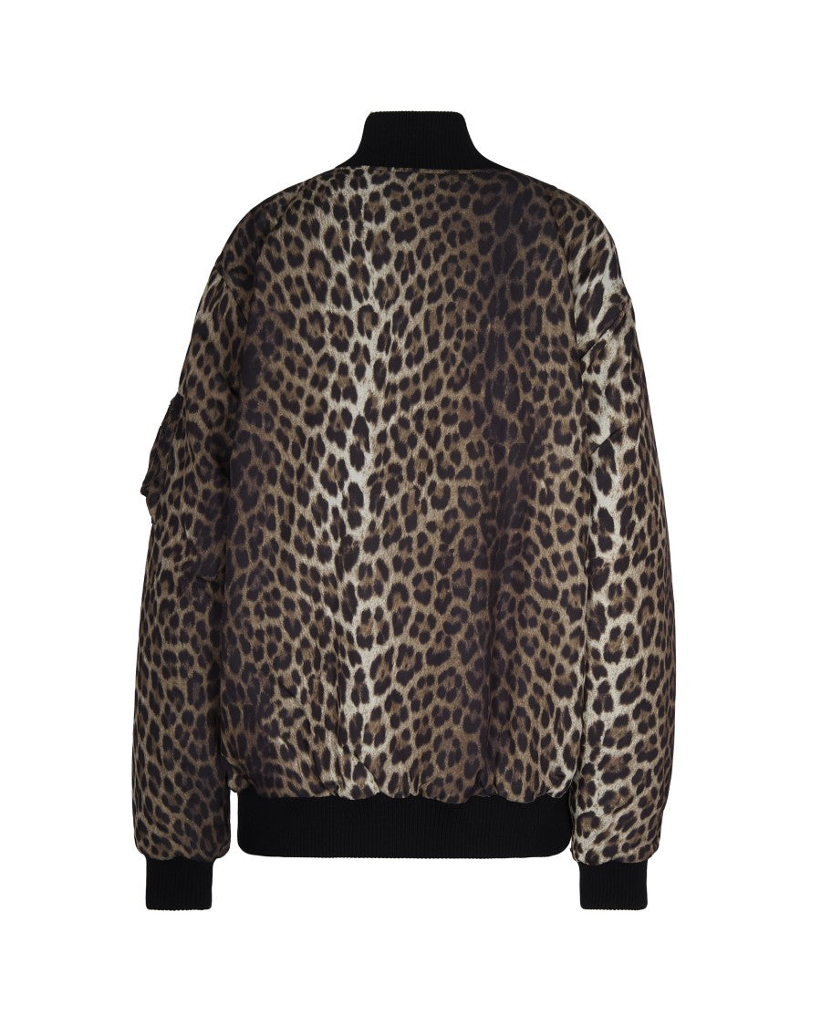 Animalier Print Reversible Bomber