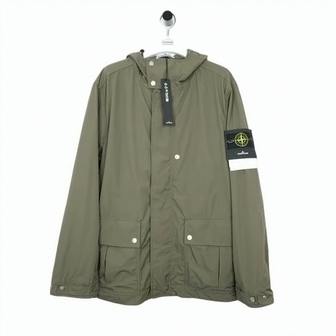 Green Stone Island Jacket with Hood