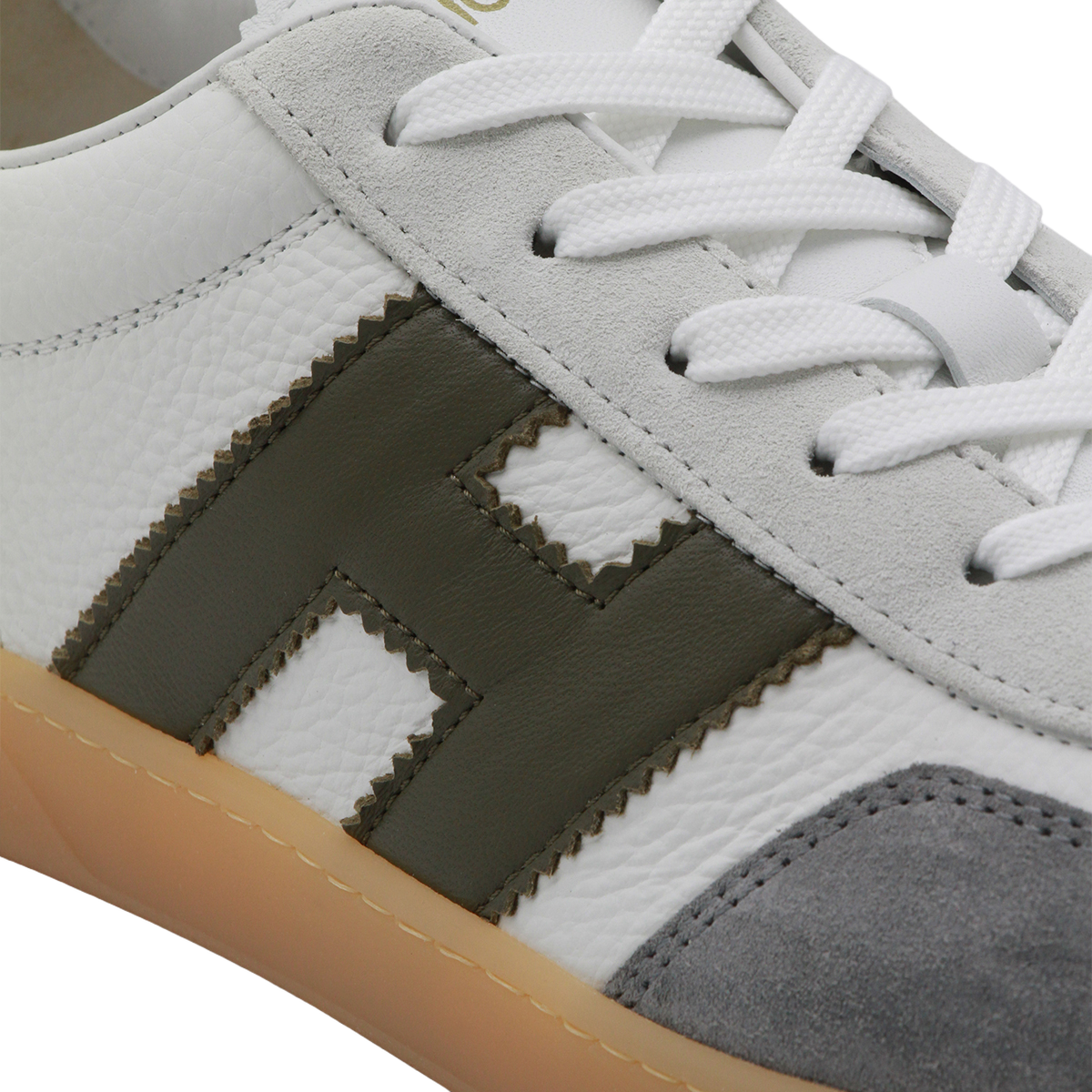 Low-Top Sneakers with Textured Leather