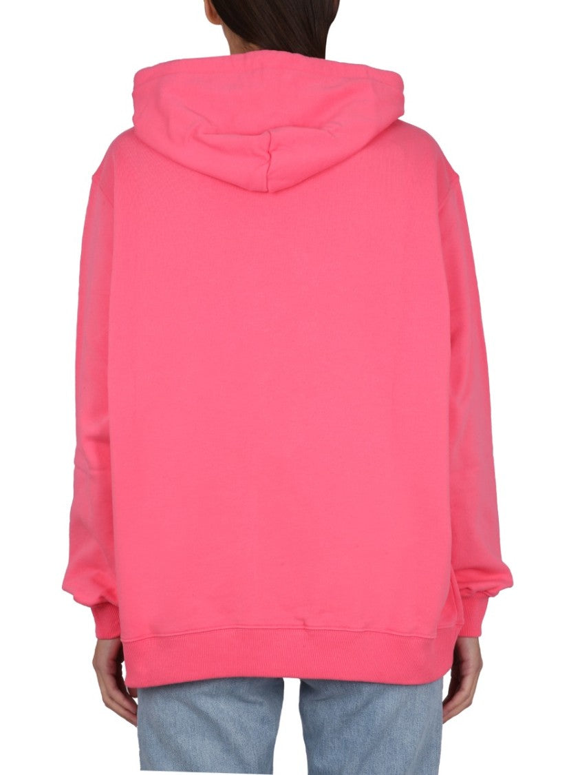 Vibrant Sweatshirt With Drawstring Hood And Playful Graphic
