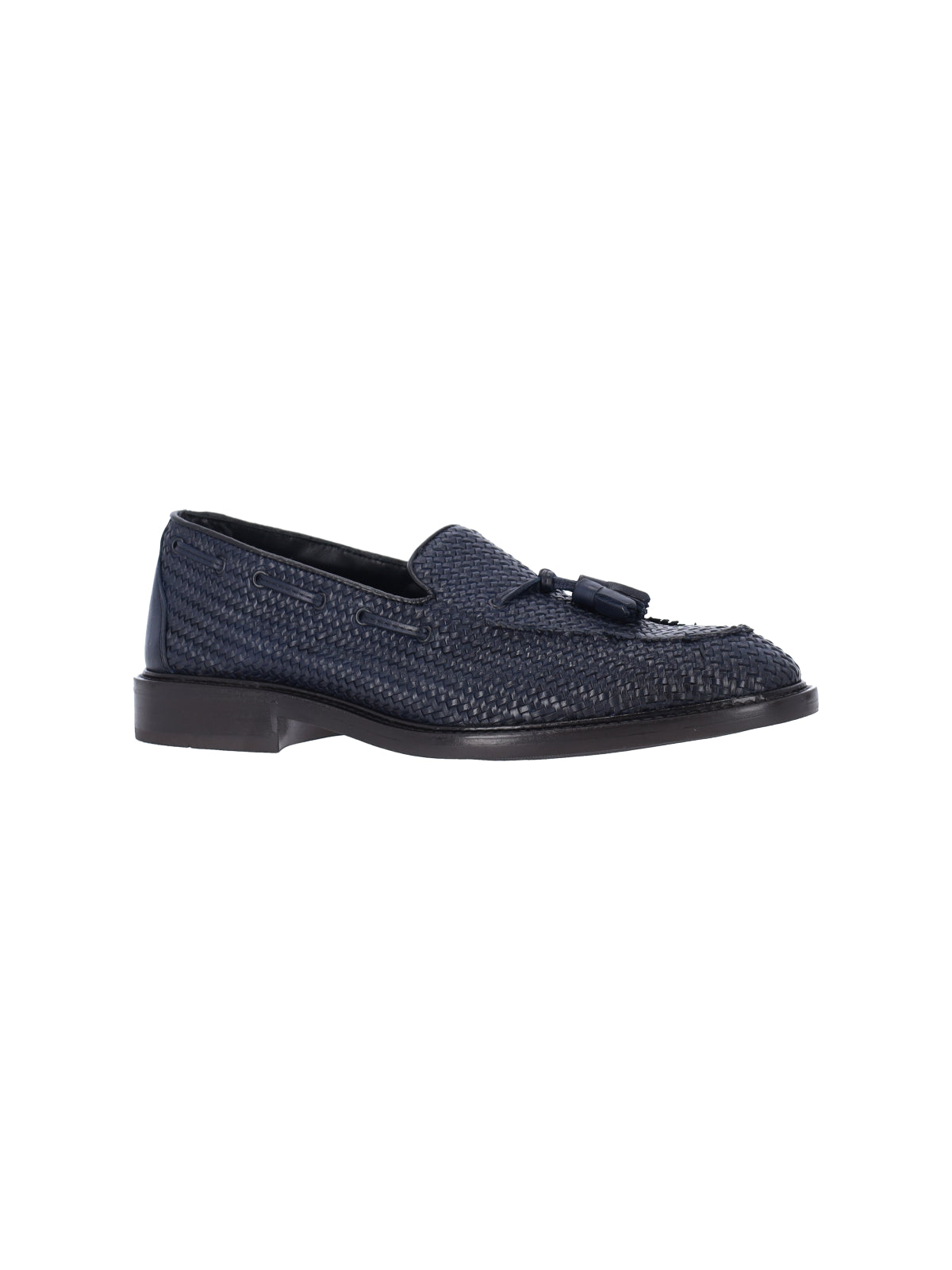 Braided Tassel Loafers – Navy