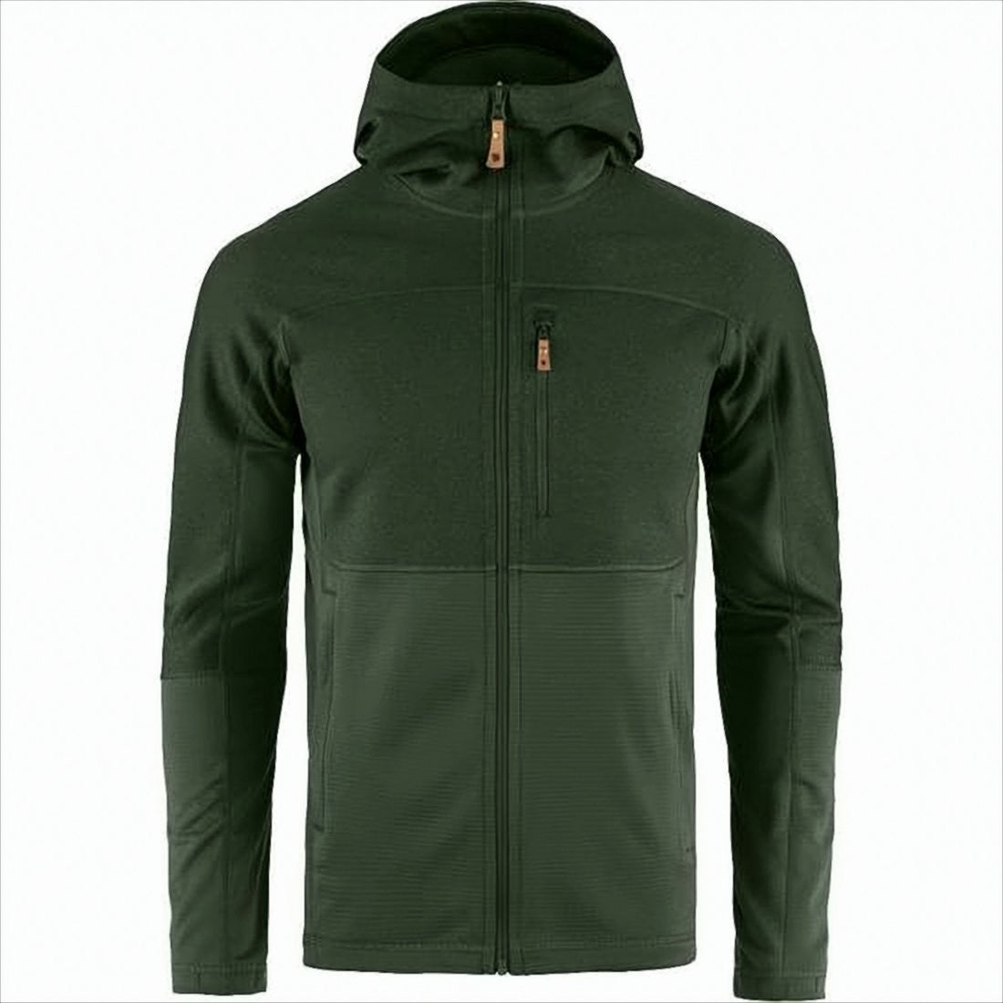 Textured Green Fjallraven Jacket With Reinforced Panels