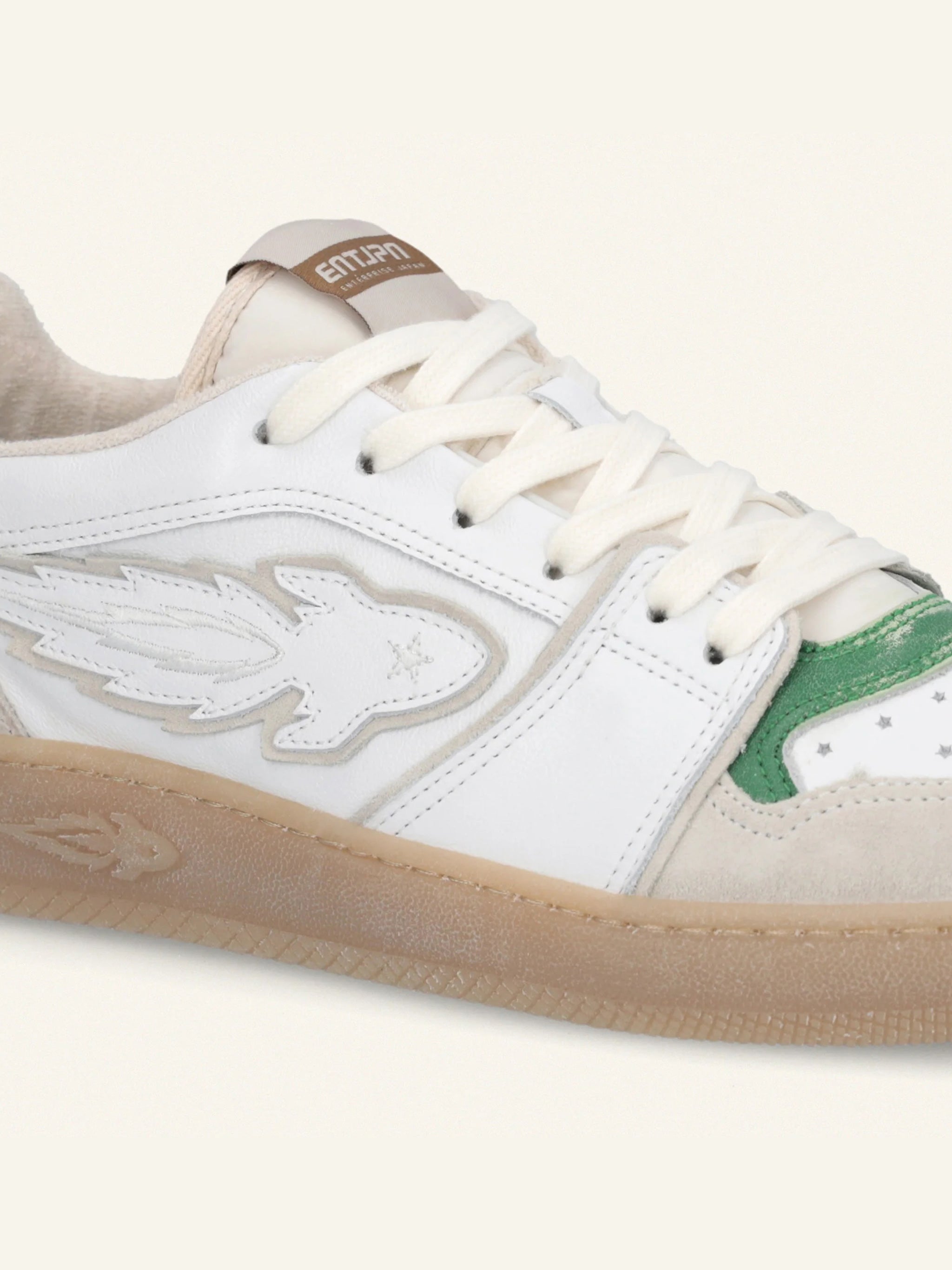 Egg Rocket 2 White/Beige Suede Sneakers