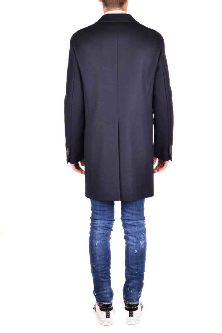 Navy Wool Blend Tailored Jacket