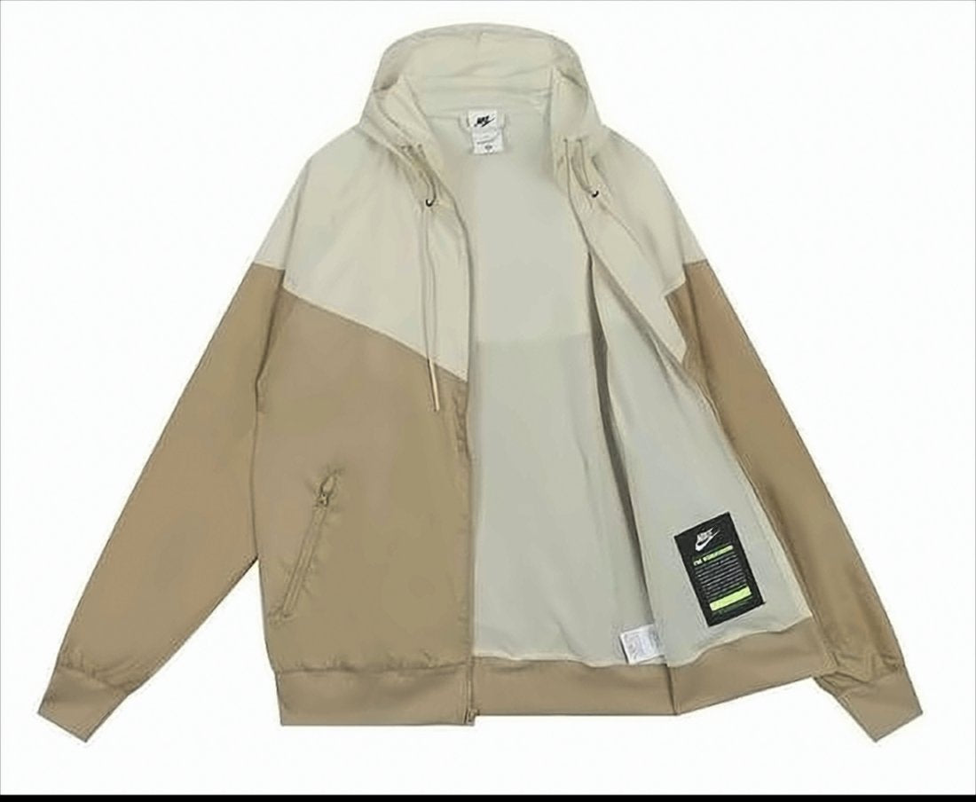 Two-Tone Casual Jacket With Adjustable Hood