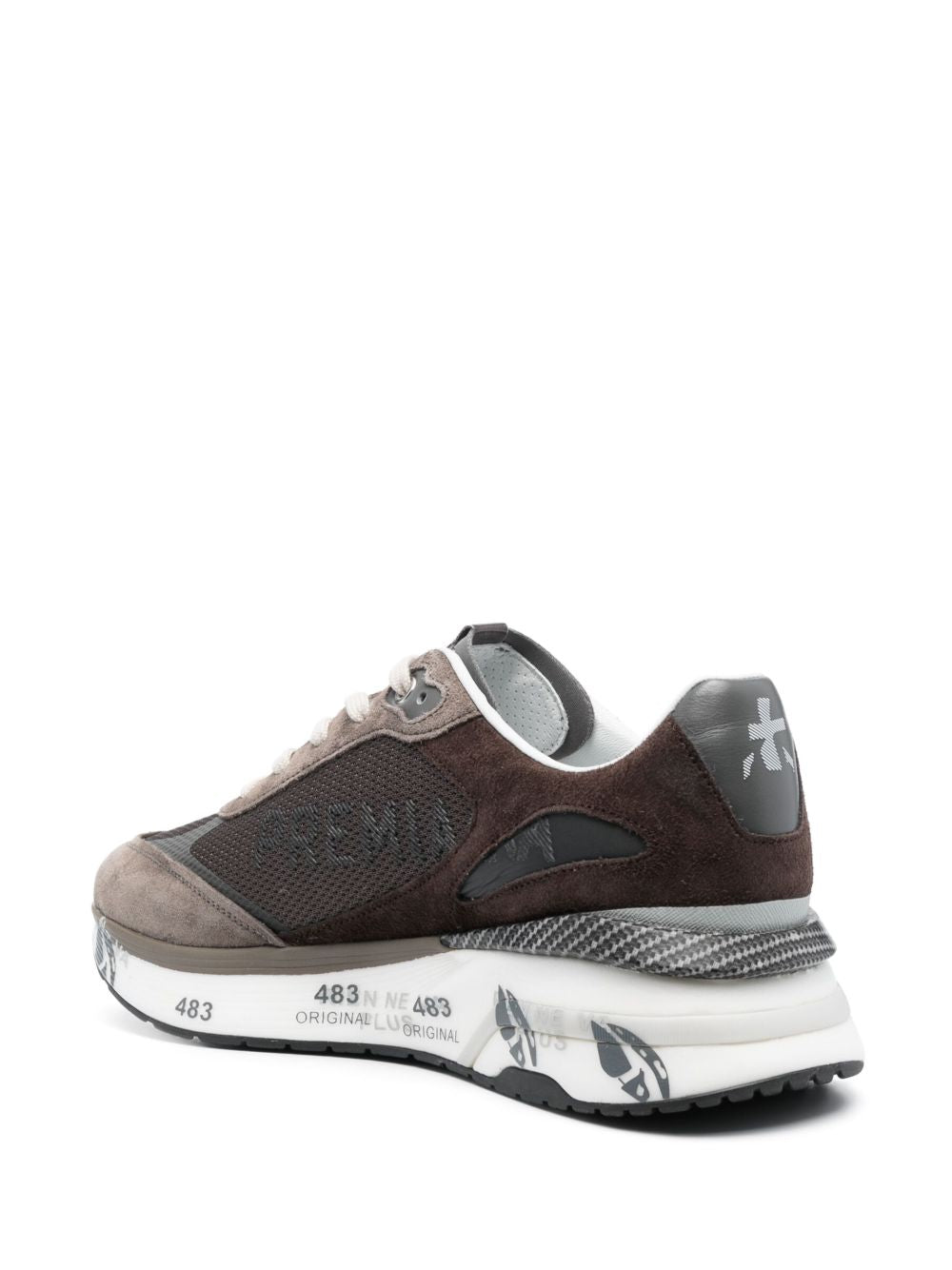 Low-Top Sneakers With Dark Grey Suede