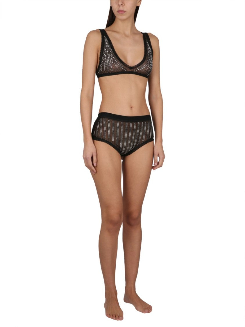High-Waisted Black Briefs