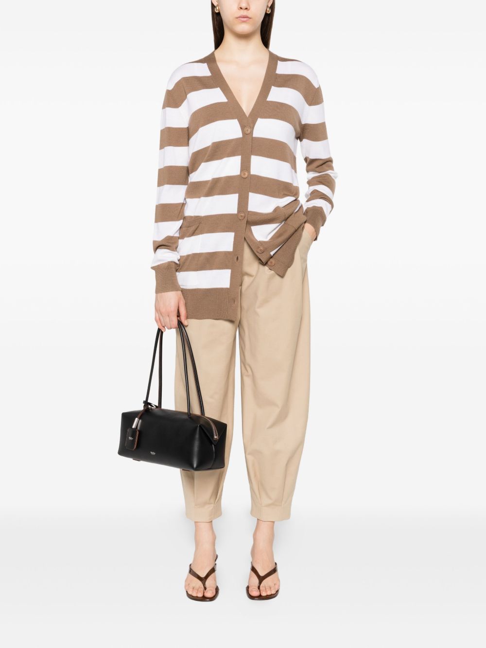 Striped Relaxed Cardigan