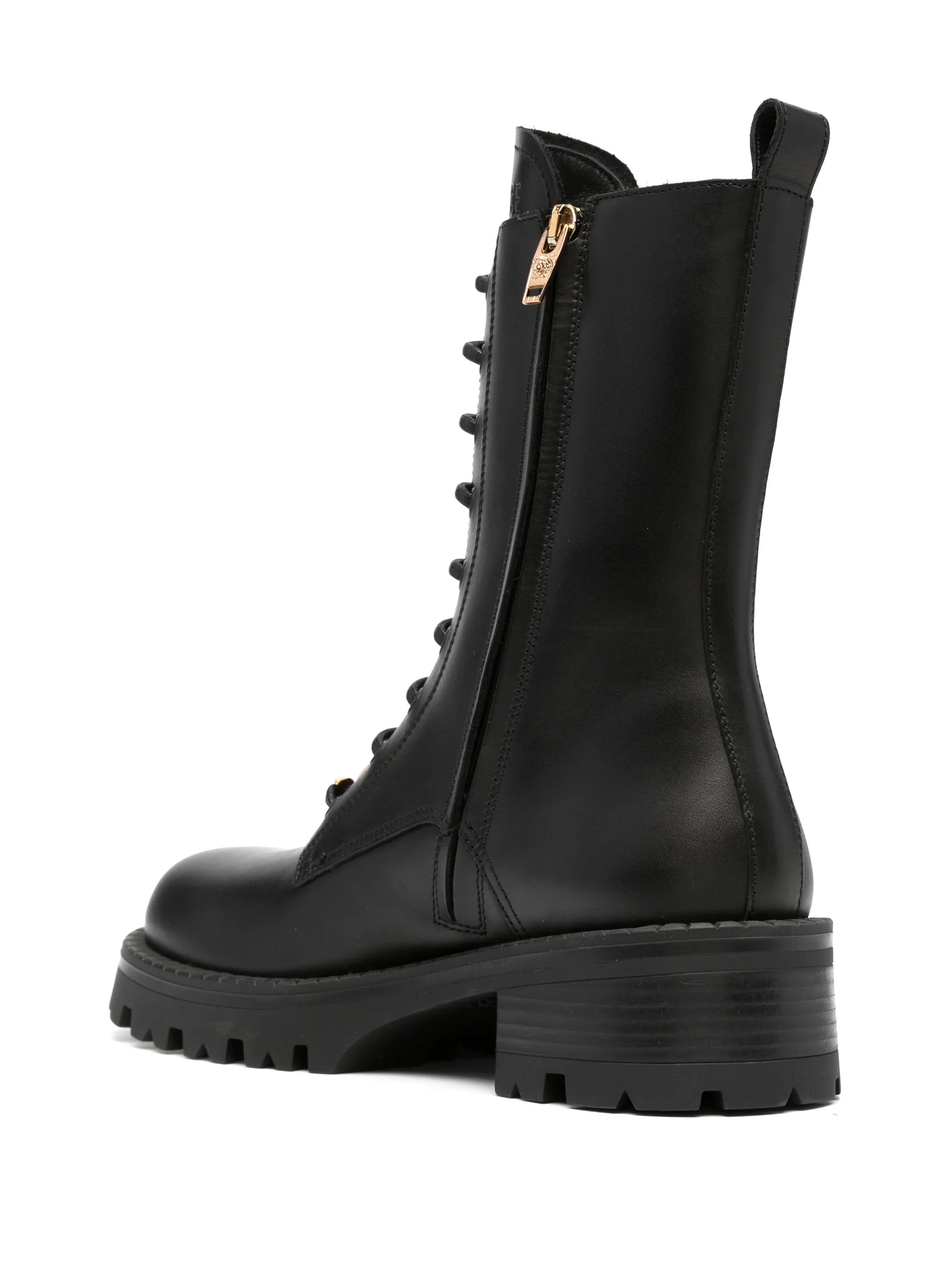 Calf Leather Ankle Boots with Sculpted Sole