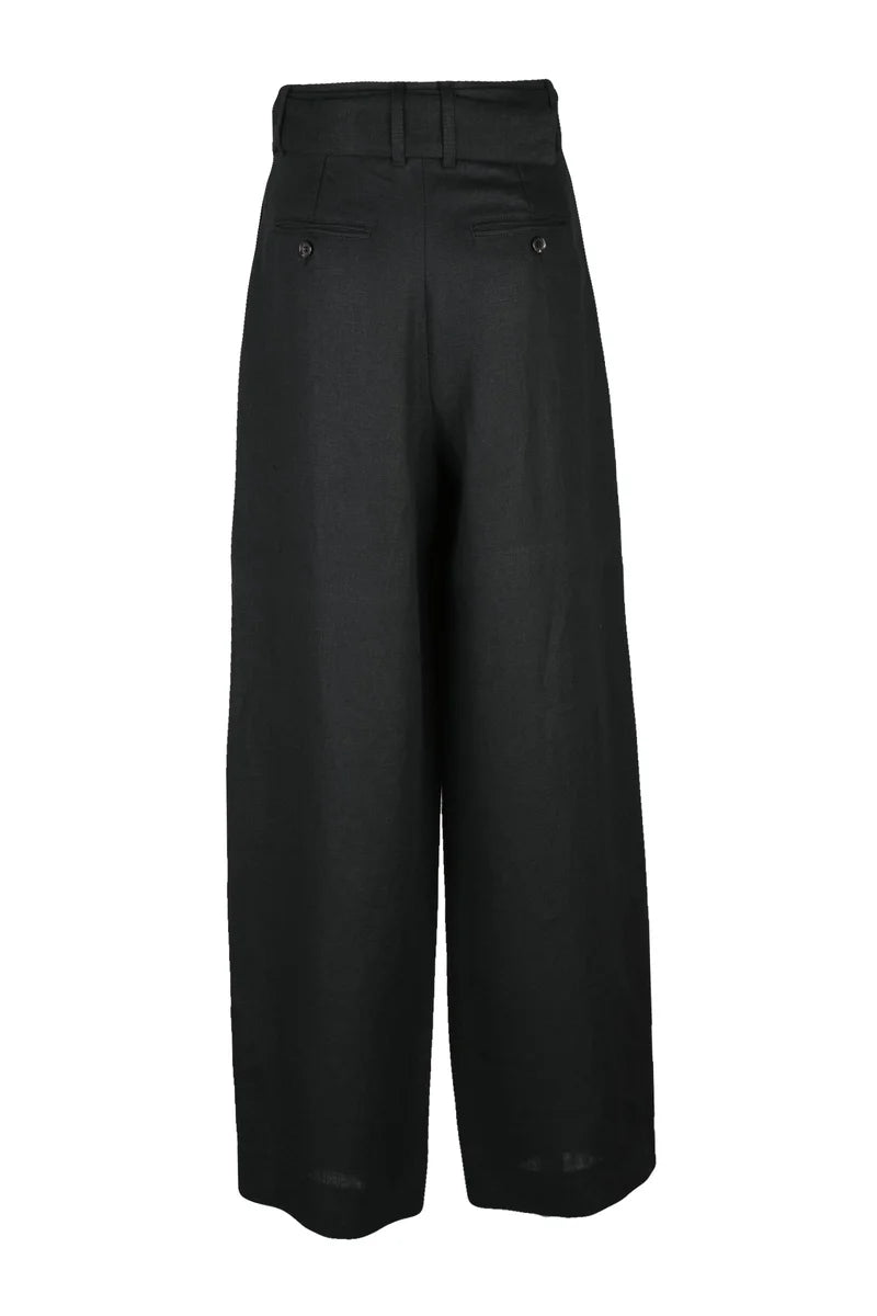 Linen Trousers - Black