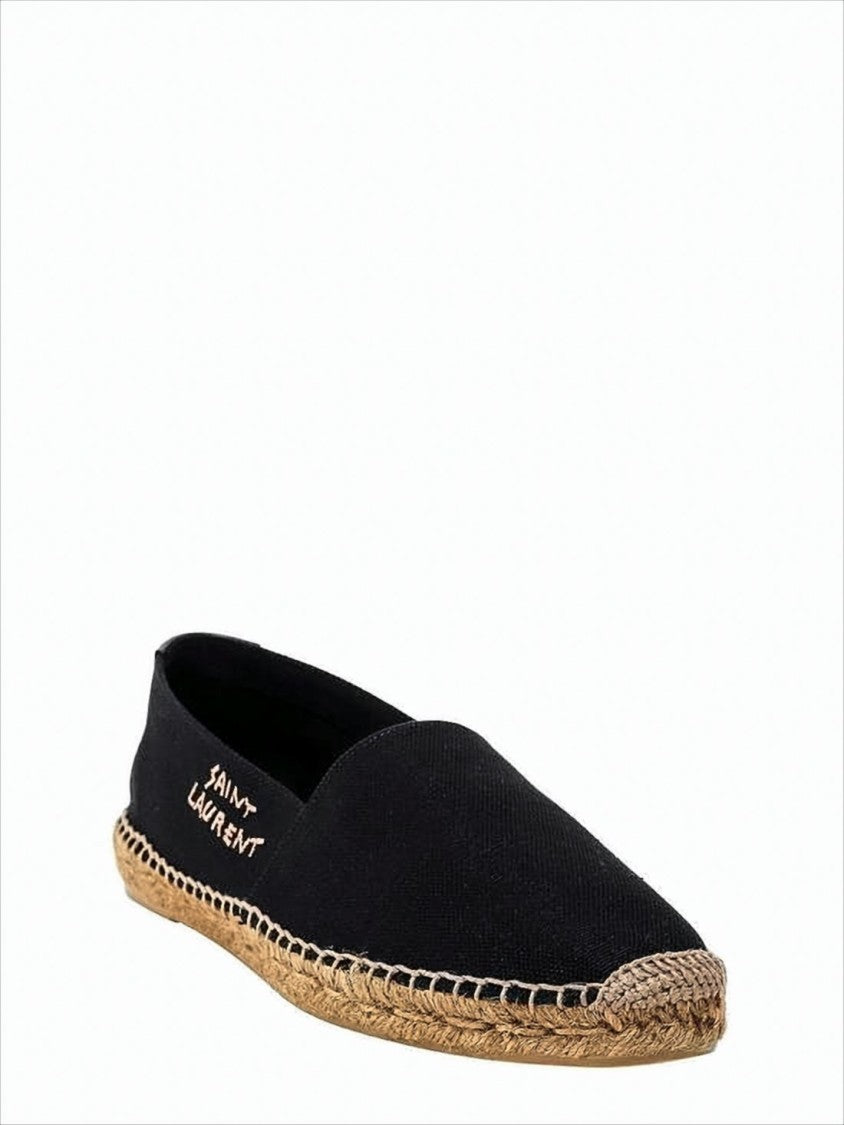 Embroidered Logo Cotton-Linen Espadrille Sneakers