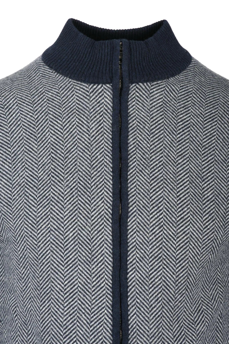 Zip Cardigan - Blue
