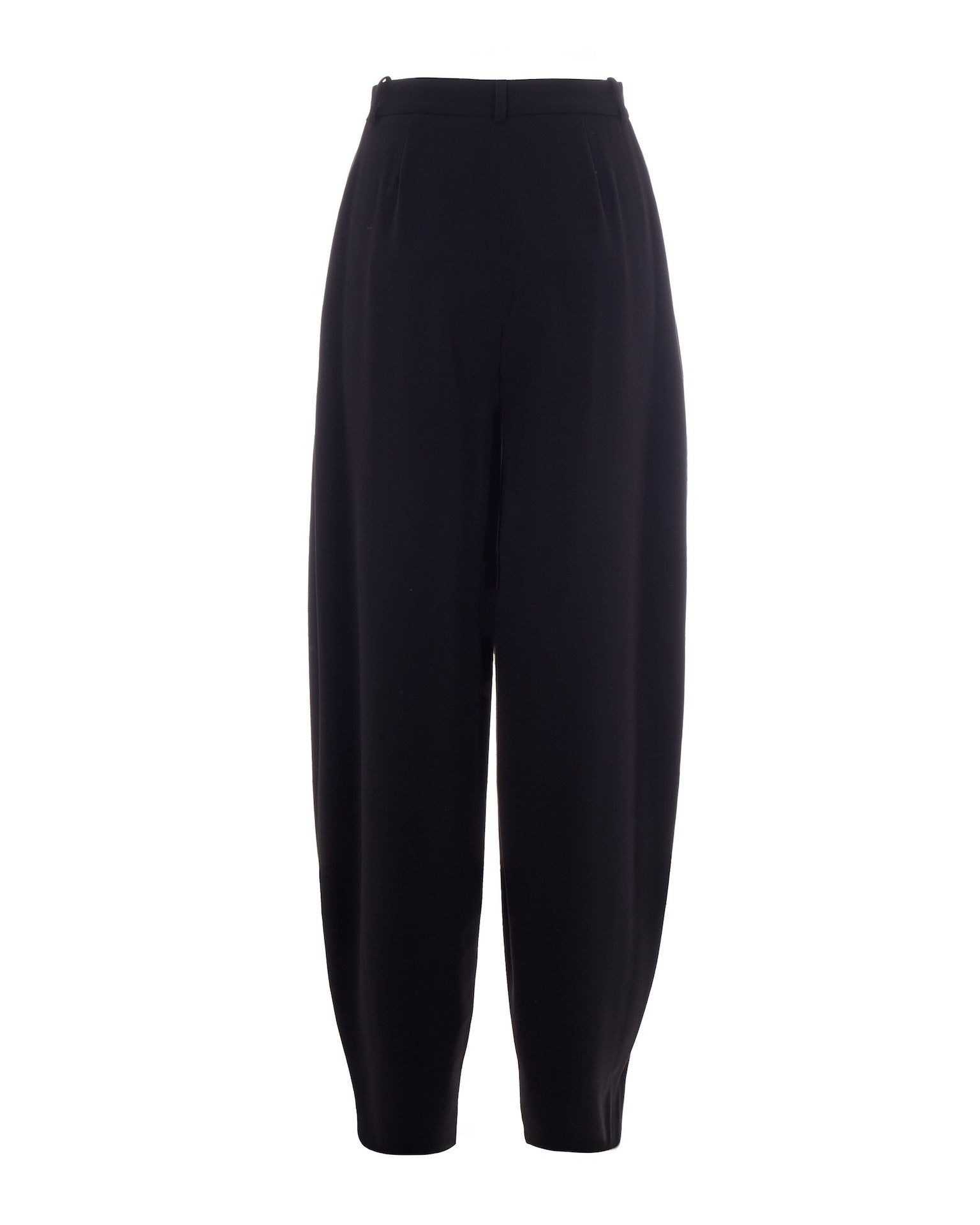 Black Lightweight Crepe Trousers